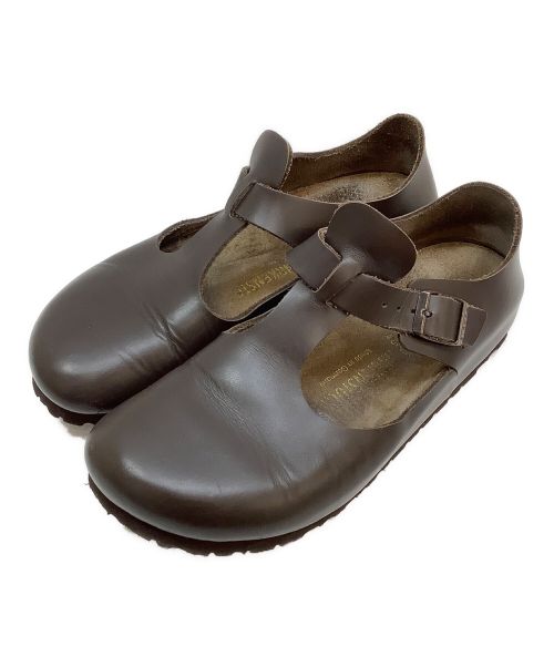 BIRKENSTOCK（ビルケンシュトック）BIRKENSTOCK (ビルケンシュトック) Tストラップレザーシューズ ブラウン サイズ:24.5の古着・服飾アイテム