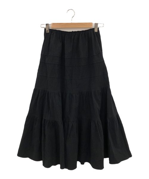 Plage（プラージュ）Plage (プラージュ) リップルボリュームスカート ブラック サイズ:34の古着・服飾アイテム