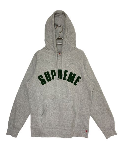 SUPREME（シュプリーム）SUPREME (シュプリーム) Chenille Arc Logo Hooded Sweatshirt グレー サイズ:Mの古着・服飾アイテム