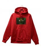 SUPREMEシュプリーム）の古着「Chris Cunningham Chihuahua Hooded Sweatshirt  /クリスカニンガムチワワフーディッドスウェットシャツ」｜レッド