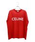 CELINE（セリーヌ）の古着「ルーズロゴTシャツ」｜レッド