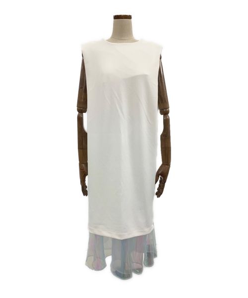 Ameri（アメリ）AMERI (アメリ) AURORA LAYERED DRESS ホワイトスカイブルー サイズ:Sの古着・服飾アイテム