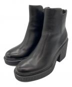 ECCOエコー）の古着「FLUTED HEEL BACK ZIP BOOT」｜ブラック