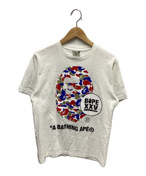 A BATHING APE（アベイシングエイプ）A BATHING APE (アベイシングエイプ) XXV Ape Head Tee ホワイト サイズ:Sの古着・服飾アイテム