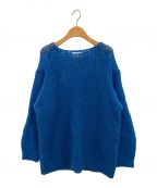 CLANEクラネ）の古着「HALF SHEER LOOSE MOHAIR KNIT TOPS」｜ブルー