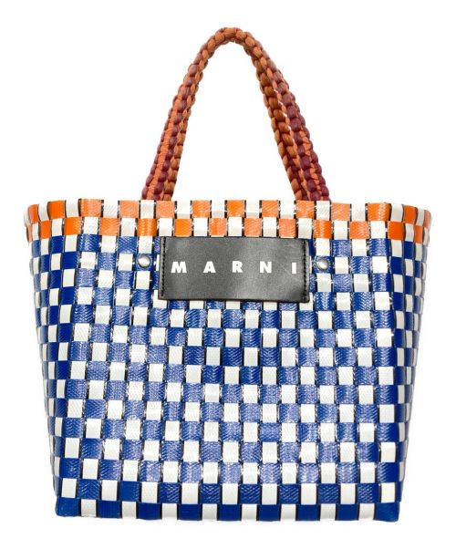 MARNI（マルニ）MARNI (マルニ) カゴバッグ ブルー×オレンジの古着・服飾アイテム