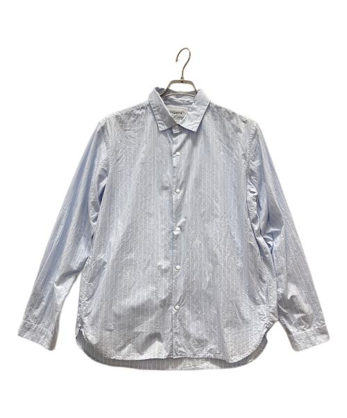 YAECA（ヤエカ）YAECA (ヤエカ) COMFORT SHIRT RELAX LONG ブルー サイズ:Mの古着・服飾アイテム