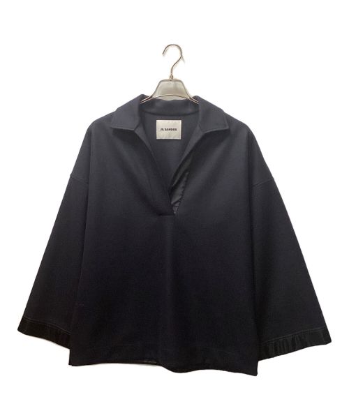 JIL SANDER（ジルサンダー）JIL SANDER (ジルサンダー) プルオーバーシャツ ネイビー サイズ:34の古着・服飾アイテム