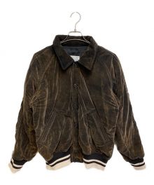 Maison Margiela（メゾンマルジェラ）の古着「Cropped Velvet Jacket」｜ブラウン