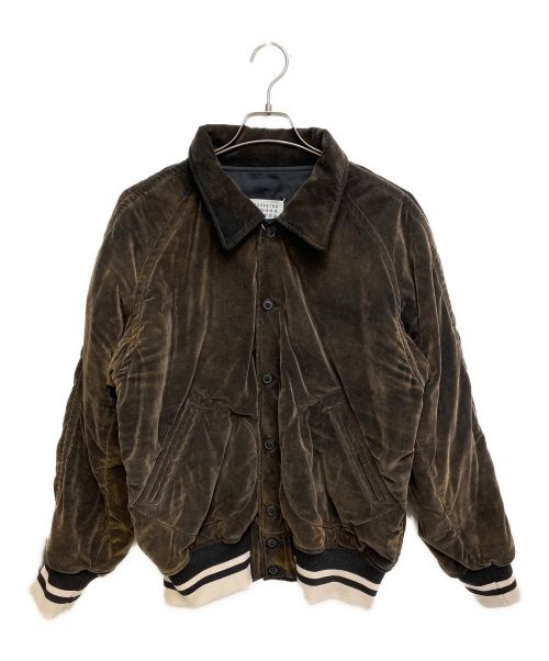 Maison Margiela（メゾンマルジェラ）Maison Margiela (メゾンマルジェラ) Cropped Velvet Jacket ブラウン サイズ:52の古着・服飾アイテム