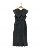 HER LIP TOハーリップトゥ）の古着「Saint Charles Big Collar Dress」｜グレー