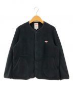 DANTONダントン）の古着「FLEECE COLLARLESS JACKET」｜ブラック