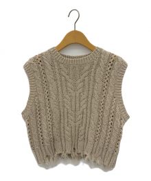 ADAWAS（アダワス）の古着「HEMP FRIZE VEST」｜ベージュ