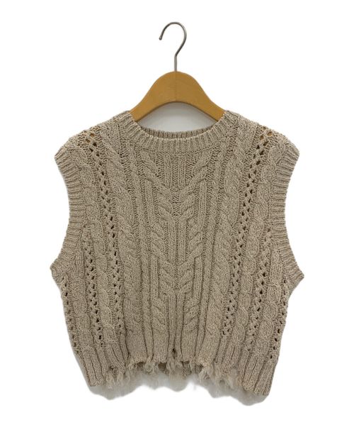 ADAWAS（アダワス）ADAWAS (アダワス) HEMP FRIZE VEST ベージュ サイズ:Fの古着・服飾アイテム