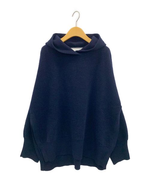 ADORE（アドーア）ADORE (アドーア) Wool pile Reversible Knit Hoodie ネイビー サイズ:38の古着・服飾アイテム