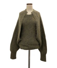 Uhr（ウーア）の古着「Layered Bolero Knit」｜カーキ