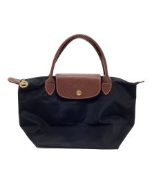 LONGCHAMP（ロンシャン）の古着「トップハンドルバッグS」｜ブラック