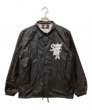 WIND AND SEA (ウィンド アンド シー) IT'S A LIVING COACH JACKET/ロゴプリントコーチジャケット ブラック サイズ:M