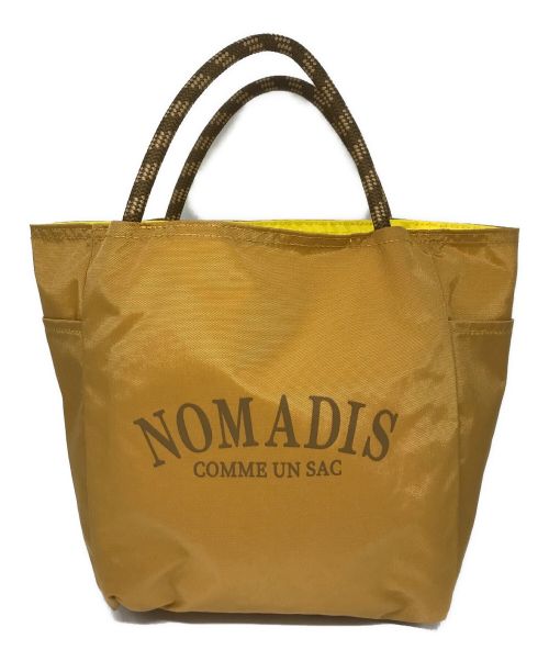 NOMADIS（ノマディス）NOMADIS (ノマディス) リバーシブルロゴトートバッグ オレンジ×イエローの古着・服飾アイテム