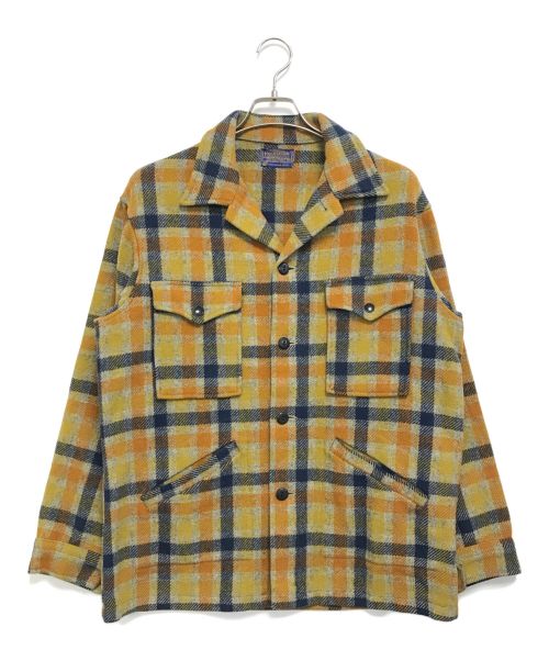 PENDLETON（ペンドルトン）PENDLETON (ペンドルトン) ウールジャケット イエロー×オレンジ サイズ:Ｍの古着・服飾アイテム