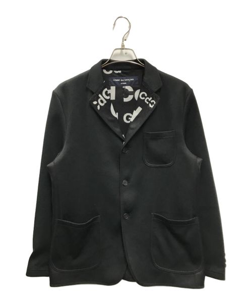 COMME des GARCONS HOMME（コムデギャルソン オム）COMME des GARCONS HOMME (コムデギャルソン オム) 襟メッシュテーラードジャケット ブラック サイズ:Mの古着・服飾アイテム