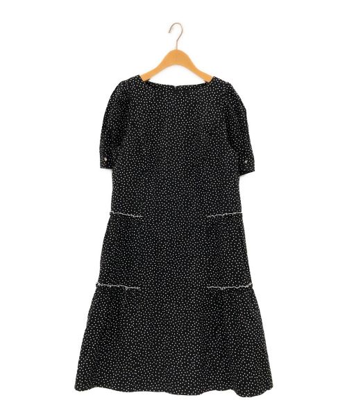 TO BE CHIC（トゥービーシック）TO BE CHIC (トゥービーシック) ドットワンピース ブラック サイズ:44の古着・服飾アイテム