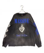 SAINT MICHAELセントマイケル）の古着「L/S TEE / MASSIVE」｜ブラック