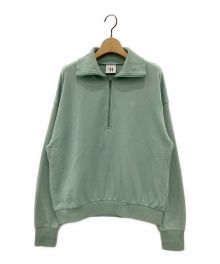 ER（イーアール）の古着「HARF ZIP SWEATSHIRT」｜グリーン