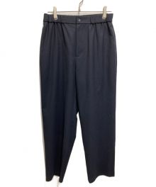 ATON（エイトン）の古着「WOOL CARAMEL PIQUET TAPERED EASY PANTS／ウールカラメルピケテーパードイージーパンツ」｜ネイビー