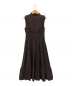 HER LIP TOハーリップトゥ）の古着「Paisley Cotton Lace Long Dress」｜ブラウン