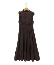 HER LIP TO（ハーリップトゥ）の古着「Paisley Cotton Lace Long Dress」｜ブラウン