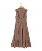 HER LIP TOハーリップトゥ）の古着「Paisley Cotton Lace Long Dress」｜ブラウン