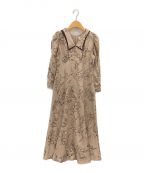 HER LIP TOハーリップトゥ）の古着「Limoges Vintage Satin Dress」｜ベージュ
