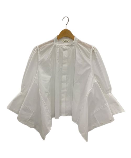 beautiful people（ビューティフルピープル）beautiful people (ビューティフルピープル) double-end leno cloth tuxedo blouse ホワイト サイズ:34の古着・服飾アイテム