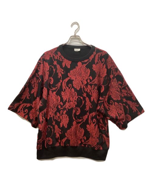 DRIES VAN NOTEN（ドリスヴァンノッテン）DRIES VAN NOTEN (ドリスヴァンノッテン) ゴブラン柄S/Sスウェット ブラック サイズ:SIZE Sの古着・服飾アイテム