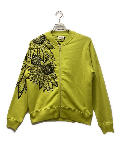 DRIES VAN NOTEN（ドリスヴァンノッテン）DRIES VAN NOTEN (ドリスヴァンノッテン) HELOOVI EMB 2629 CARDIGAN/刺繍カーディガン イエロー サイズ:SIZE Sの古着・服飾アイテム