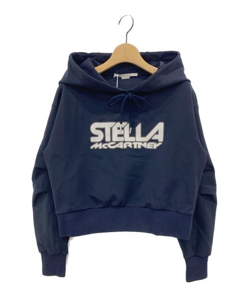 STELLA McCARTNEY（ステラマッカートニー）STELLA McCARTNEY (ステラマッカートニー) ロゴショートフーディー ネイビー サイズ:34の古着・服飾アイテム