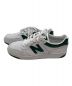 NEW BALANCE (ニューバランス) ローカットスニーカー ホワイト×グリーン サイズ:28：6000円