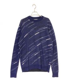 BALENCIAGA（バレンシアガ）の古着「DIAGONAL LOGO SWEATER」｜ネイビー