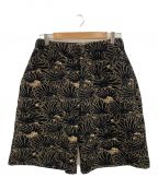 Gakkinガッキン）の古着「JACQUARD LOTUS LEAVES SHORTS」｜ブラック