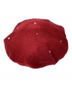 HERMESエルメス）の古着「Cashmere Studded Beret(カシミヤスタッズベレー帽)」｜レッド