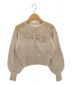 Her lip to（ハーリップトゥ）の古着「Lace Trimmed Pearl-Button Cardigan」｜ベージュ