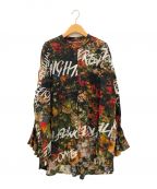 Vivienne Westwood RED LABELヴィヴィアンウエストウッドレッドレーベル）の古着「FREEDOM FIGHTER FLOWER ブラウス」｜ブラック