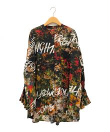 Vivienne Westwood RED LABEL（ヴィヴィアンウエストウッドレッドレーベル）の古着「FREEDOM FIGHTER FLOWER ブラウス」｜ブラック