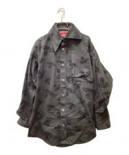 Vivienne Westwood RED LABEL (ヴィヴィアンウエストウッドレッドレーベル) 20ツイルフロッキーオーブシャツジャケット ブラック サイズ:00