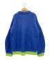 AULA AILA (アウラアイラ) COLOR LINE SHAGGY KNIT ブルー：9000円