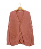 AURALEEオーラリー）の古着「COTTON LINEN CUT SHAGGY KNIT CARDIGAN」｜ピンク