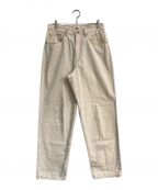 AURALEEオーラリー）の古着「ORGANIC COTTON SLUB DUCK WIDE PANTS　A21AP02OD」｜ホワイト