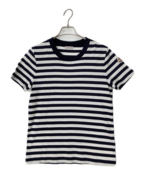 MONCLER（モンクレール）MONCLER (モンクレール) Striped Cotton T-Shirt ネイビー サイズ:Mの古着・服飾アイテム