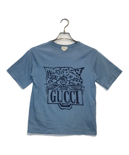 GUCCI（グッチ）GUCCI (グッチ) Tiger Graphic Tee ブルー サイズ:10の古着・服飾アイテム